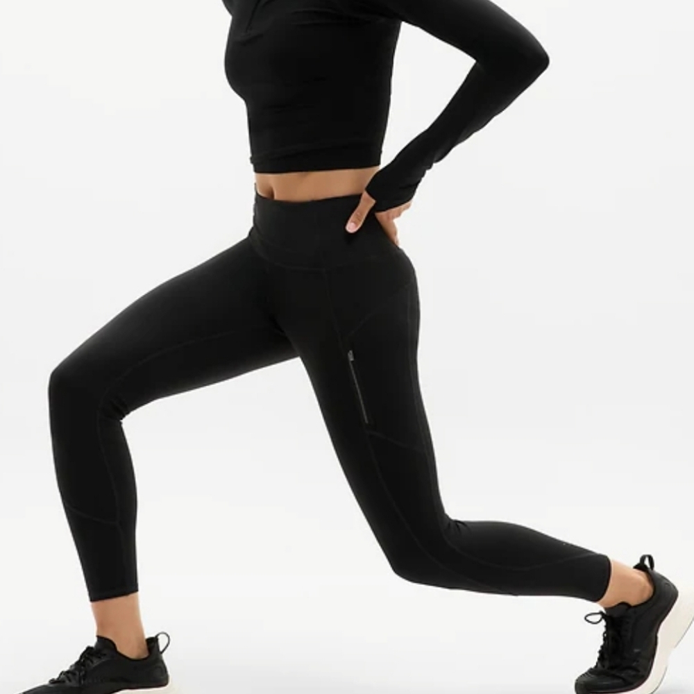 Athleta Rainier High Rise Legging In Black. M (H4)
